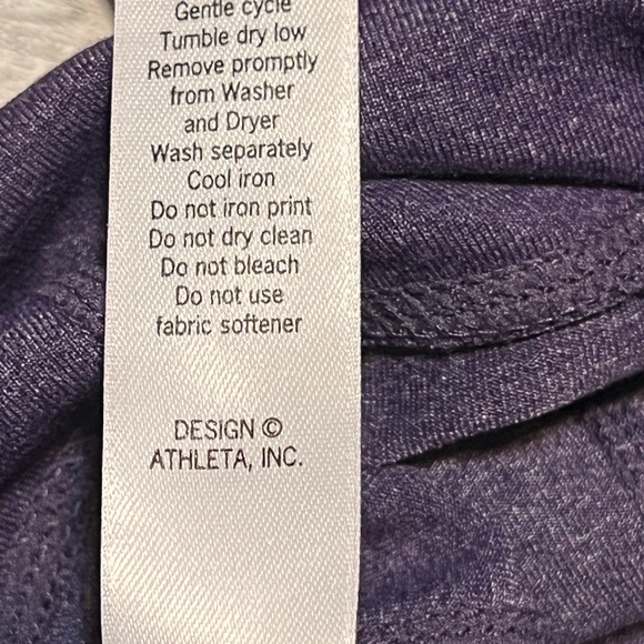 Athleta Splits Revelation Capri Leggings Purple Paisley Women Size XXS - Picture 10 of 11